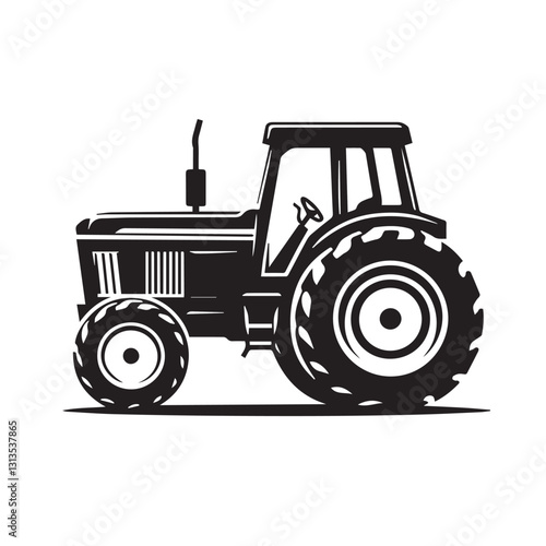 Tractor isolated on white background