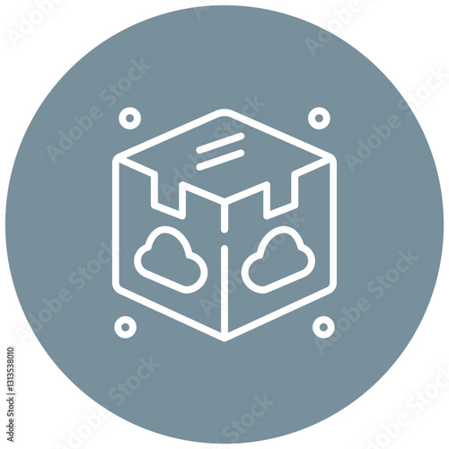 Storage Cube Vector Icon