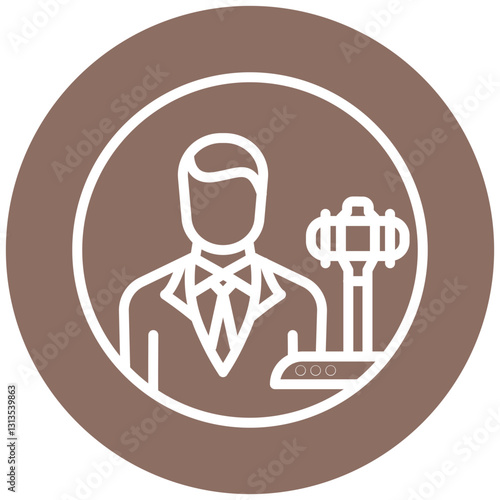 Defense Attorney Vector Icon