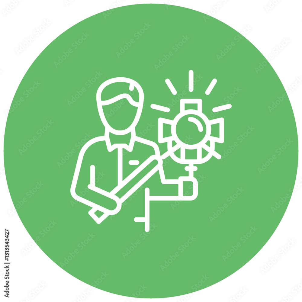 Lighting Technician Vector Icon Lighting Technician Vector Icon
