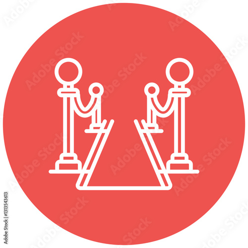 Movie Premiere Red Carpet Vector Icon