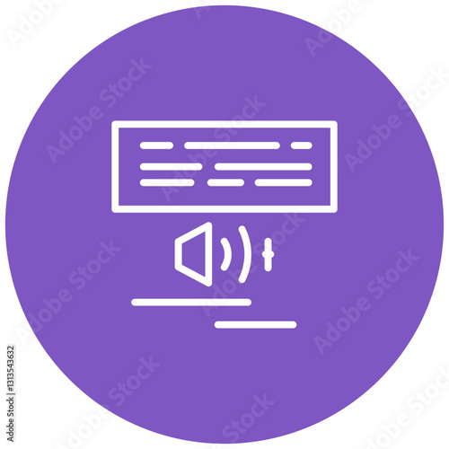 Movie Subtitles Vector Icon
