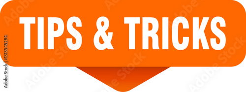 tips & tricks sticker. tips & tricks sign on transparent background