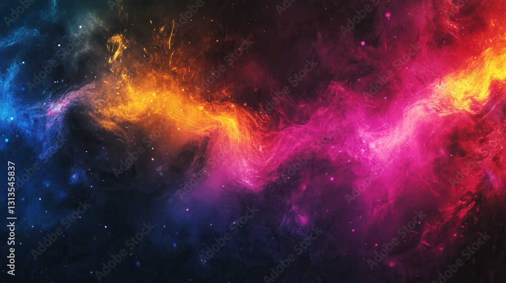 Obraz premium Inspiration emerges as vibrant colors ignite the darkness and illuminate the cosmos with a dazzling beam of light Generative AI
