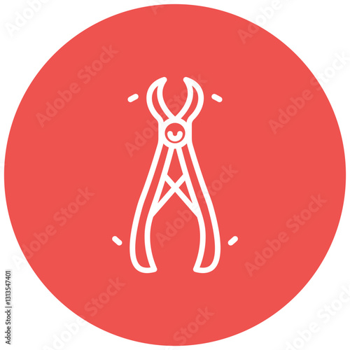 Tooth Extraction Forceps Vector Icon