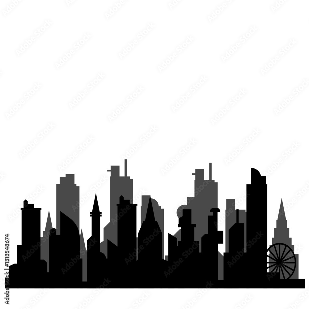 Fototapeta premium City Skyline Silhouette