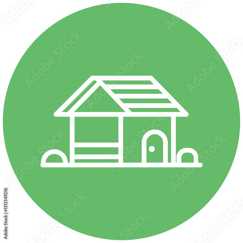 Chickens Coop Vector Icon