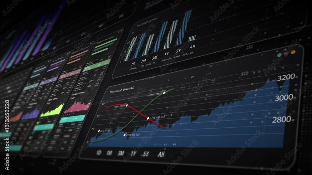 Dynamic data visuals for business info graphics, animated charts, and data-driven insights for a business meeting mock-up. Explore the world of trading, stock exchanges, and crypto Dynamic data visuals for business info graphics, animated charts, and data-driven insights for a business meeting mock-up. Explore the world of trading, stock exchanges, and crypto