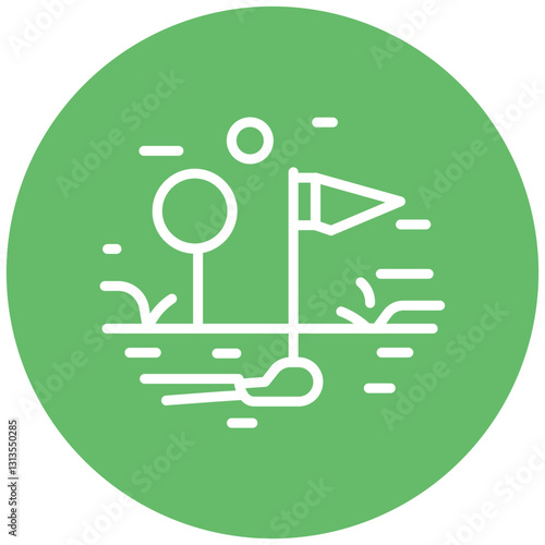 Mini Golf Vector Icon