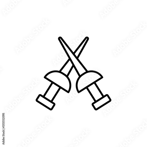 Fencing line icon