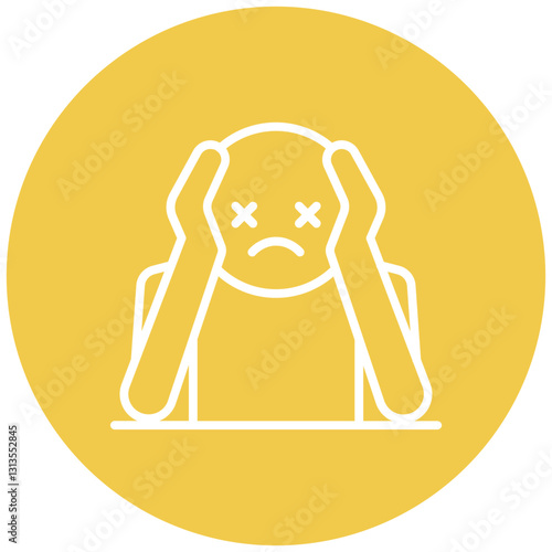 Emotional Burnout Vector Icon