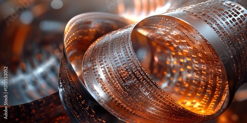 3D rendering of circuit board designs forming abstract geometric patterns.