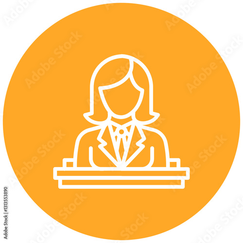 Front Desk Agent Vector Icon