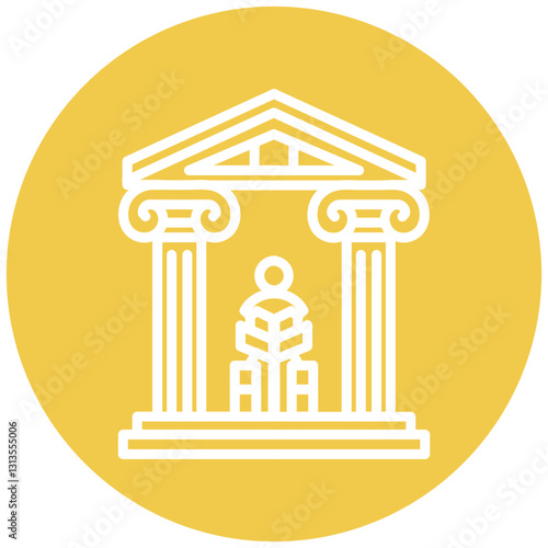 Ancient Library Vector Icon