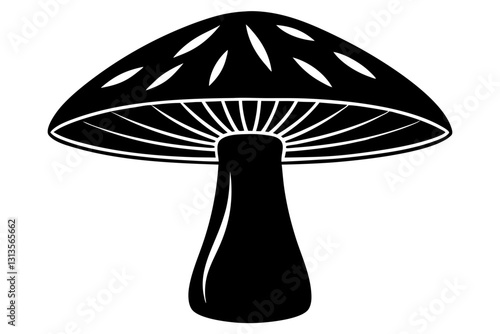 Mushroom silhouette vector illustration