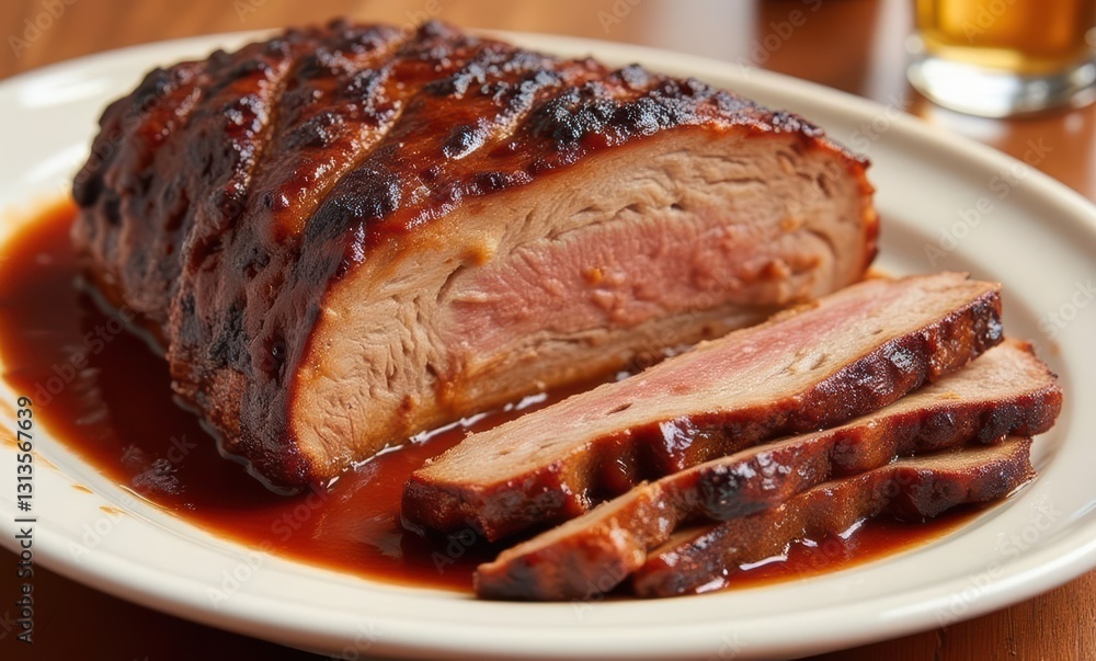 Savory meatloaf with barbecue glaze Savory meatloaf with barbecue glaze