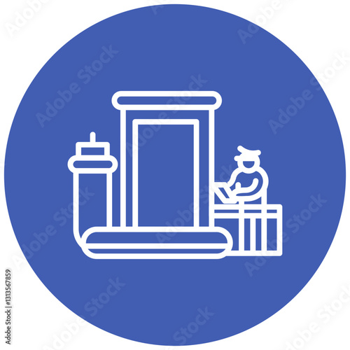 Security Checkpoint Vector Icon