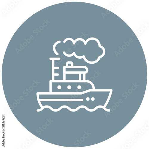 Tugboat Vector Icon