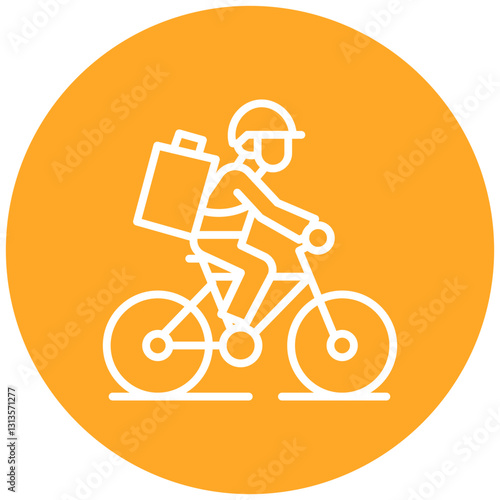 Bicycle Courier Vector Icon