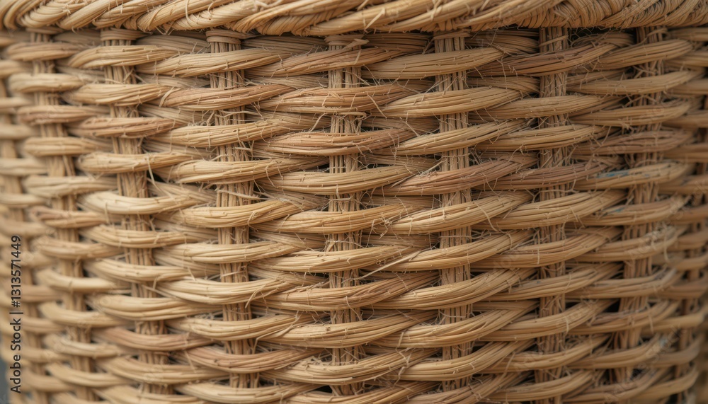 Textured Close-Up of Natural Wicker Basket Weave Pattern Design Textured Close-Up of Natural Wicker Basket Weave Pattern Design