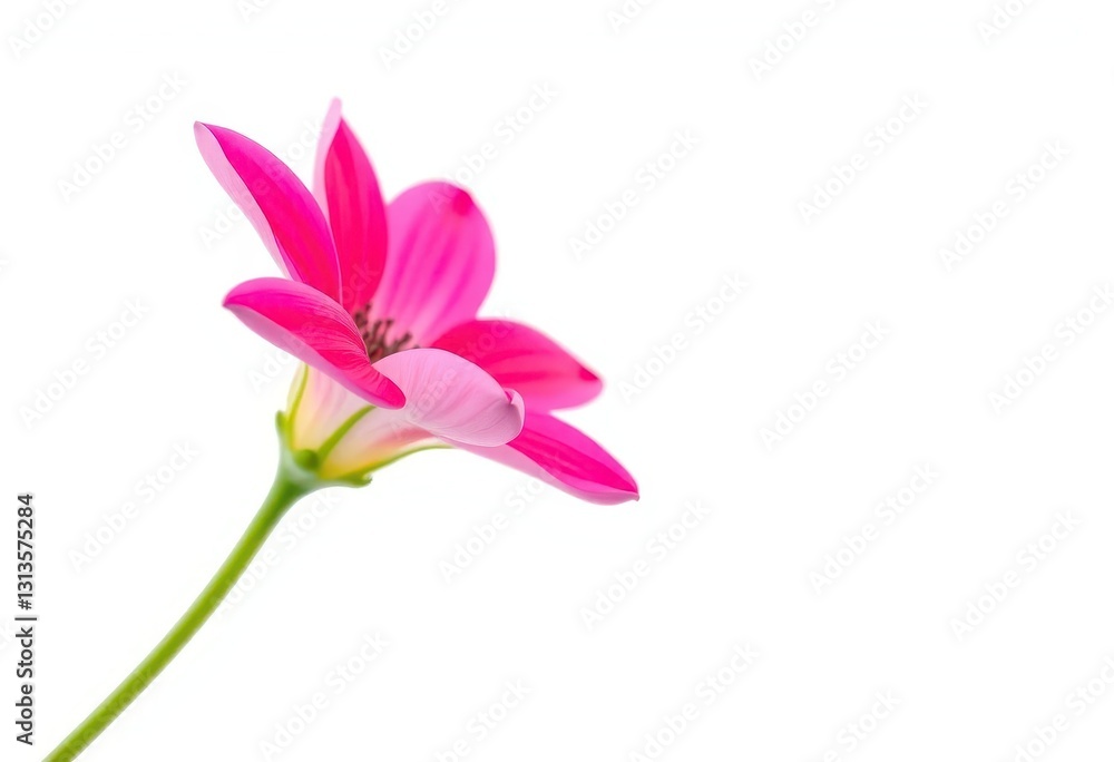 A single vibrant bloom, petals perfectly formed, isolated against a pure white backdrop, botany, flowering plant A single vibrant bloom, petals perfectly formed, isolated against a pure white backdrop, botany, flowering plant