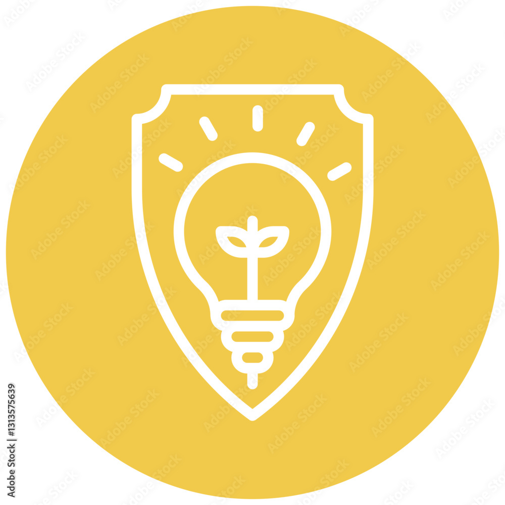 Energy Resilience Vector Icon Energy Resilience Vector Icon