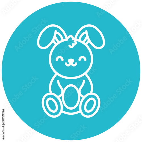 Plush Bunny Vector Icon