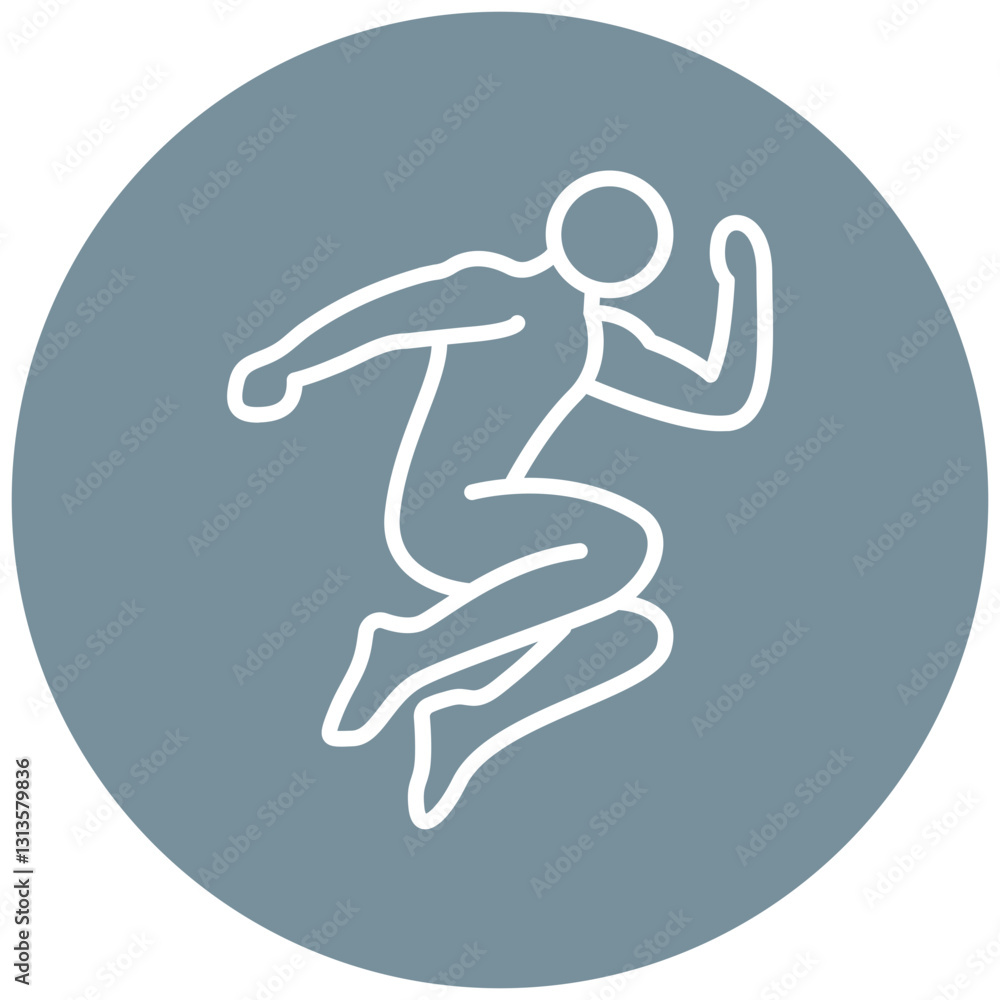 Plyometric Training Vector Icon Plyometric Training Vector Icon