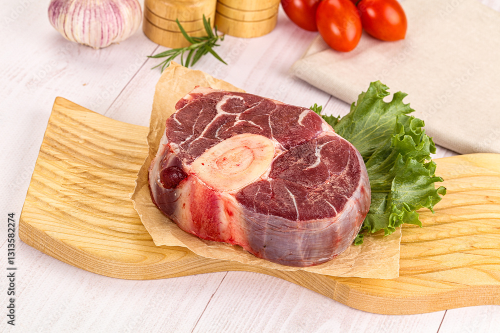 Raw beef ossobuco for roast Raw beef ossobuco for roast