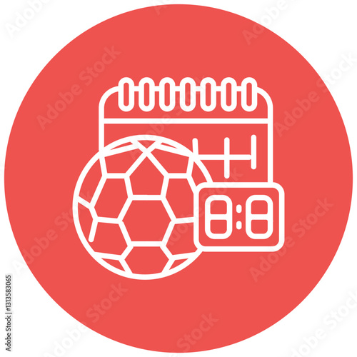 Soccer Matchday Program Vector Icon