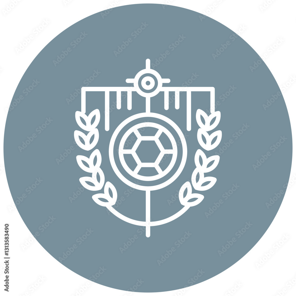 Obraz premium Soccer Team Crest Vector Icon