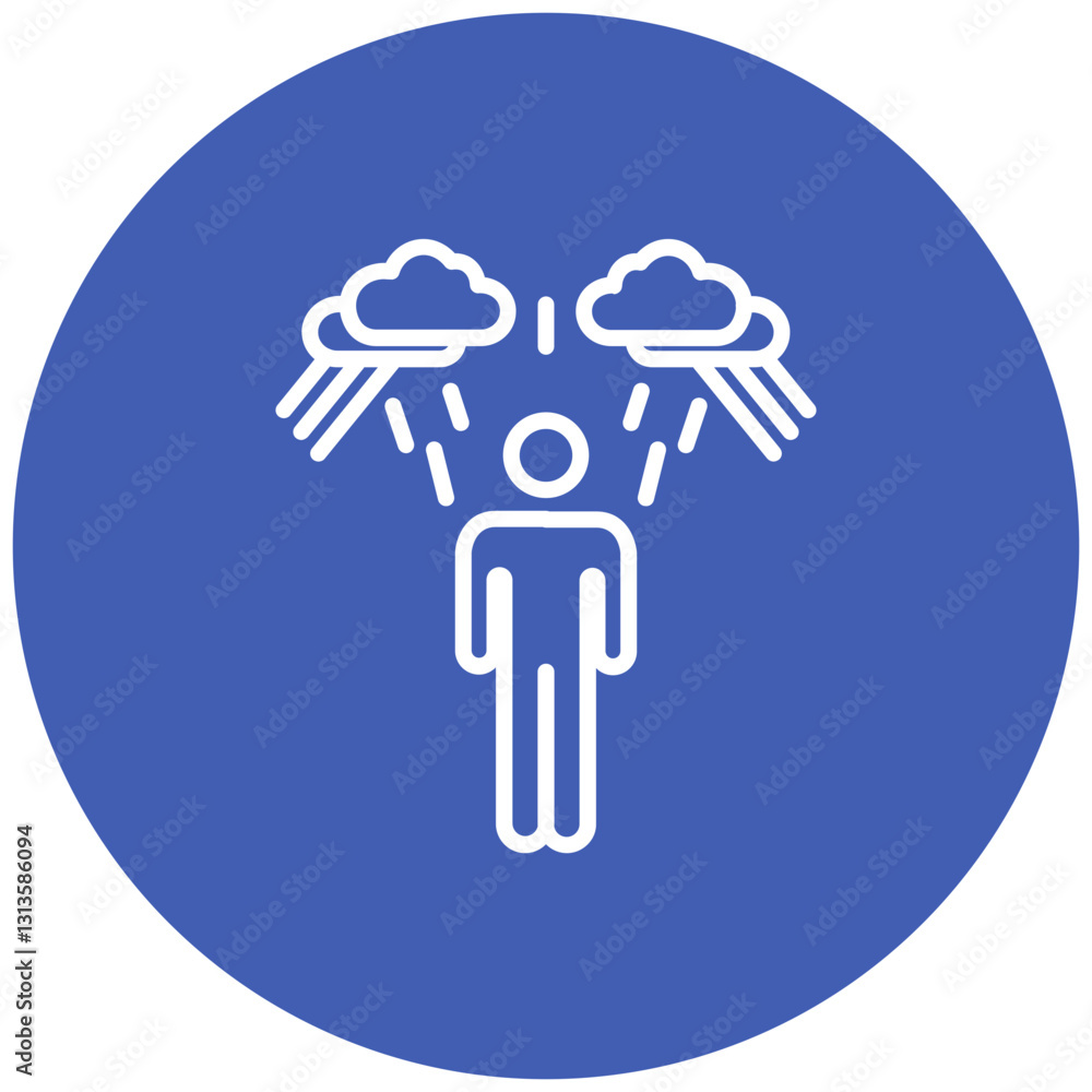 Emotional Resilience Vector Icon Emotional Resilience Vector Icon