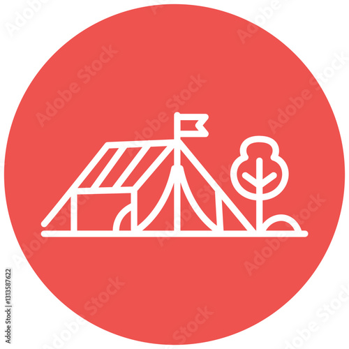 Campground Marker Vector Icon