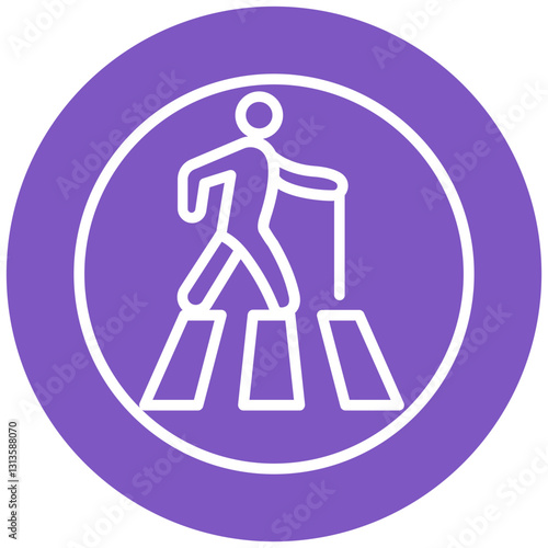 Pedestrian Zone Vector Icon