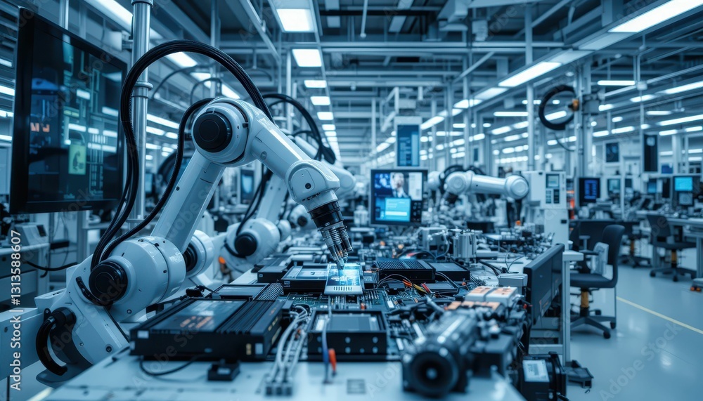 Advanced Industrial Robotics in Modern Manufacturing Facility Advanced Industrial Robotics in Modern Manufacturing Facility