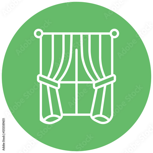 Curtain Shop Vector Icon
