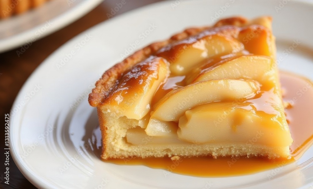 Delicious caramel apple tart slice Delicious caramel apple tart slice