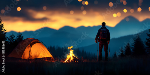 Winter Camping Adventure by the Fire

