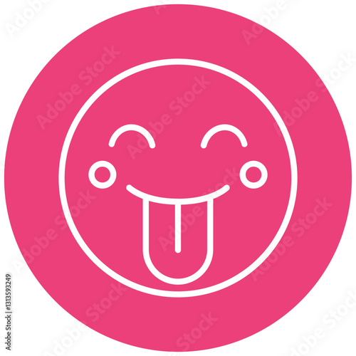 Face with Tongue Vector Icon