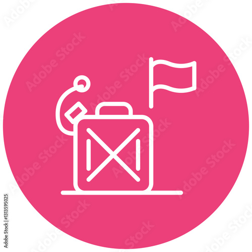 Race Fuel Canister Vector Icon