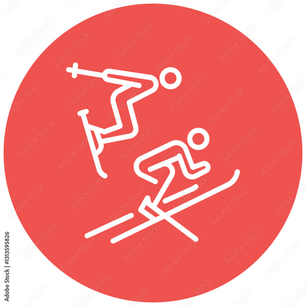 Photography Nordic Combined Vector Icon