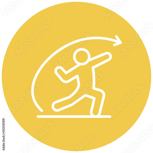 Javelin Throw Vector Icon