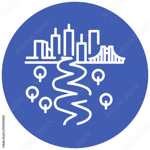 Marathon Route Vector Icon