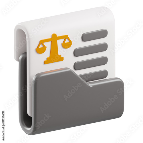 law Folder 3D Illustration