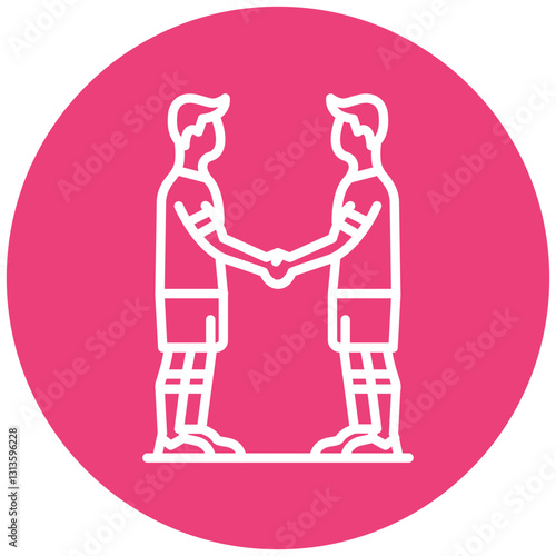 Sportsmanship Handshake Vector Icon