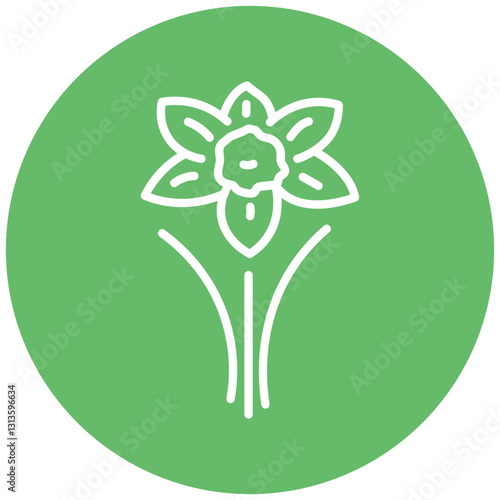 Daffodil Vector Icon