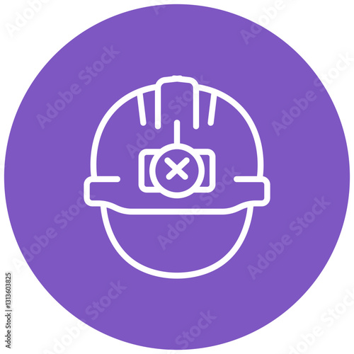 Caving Helmet Vector Icon