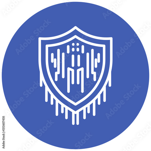 Corruption Shield Vector Icon