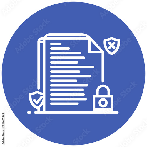 Redacted Document Vector Icon
