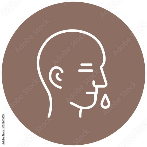 Postnasal Drip Vector Icon